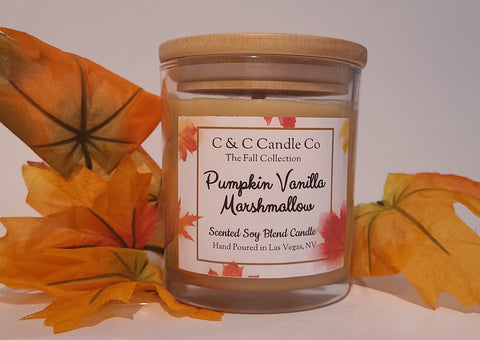 Pumpkin Vanilla Marshmallow 7 oz Soy Blend Candle