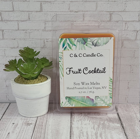 Fruit Cocktail Scented | Soy Wax Melts | 100 % Soy Wax | Slow Burning | Long Lasting | Deliciously Scented Wax Melts | Great Gift