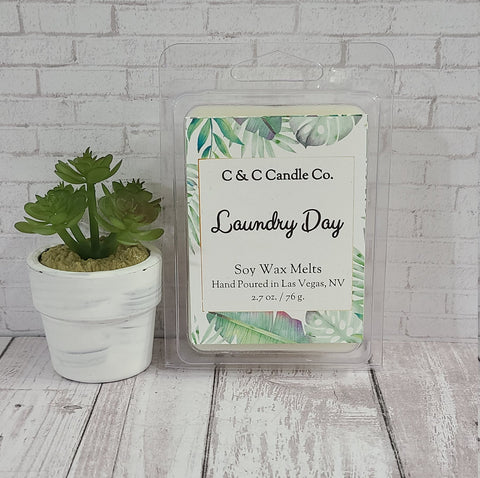 Laundry Day Scented | Soy Wax Melts | 100 % Soy Wax | Slow Burning | Long Lasting | Fresh & Clean Scented Wax Melts | Great Gift
